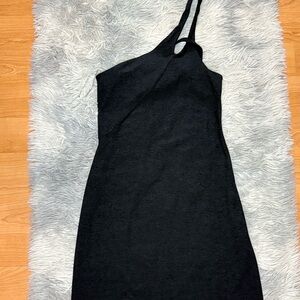 Beyond Yoga Black One-Shoulder Dress